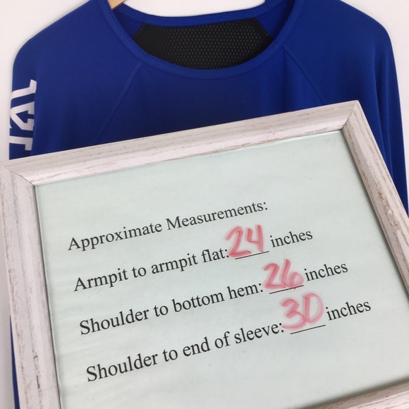 PINK Victoria’s Secret Athletic Pullover Top Blue Oversized Women’s Size Small - Picture 10 of 13